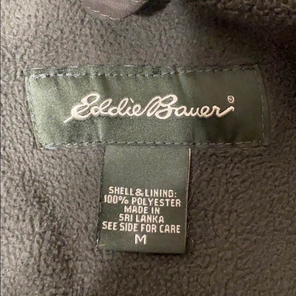 Eddie Bauer Army Green Fleece Lined Jacket - Picture 6 of 7